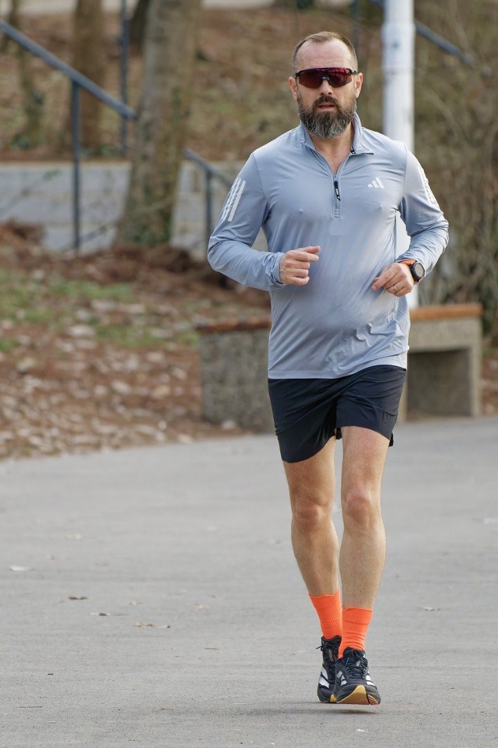 Of a man jogging